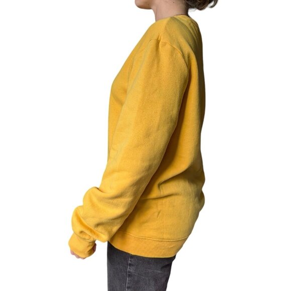 H&M Yellow Oversized Crewneck Sweater Men Size Medium - Picture 2 of 12